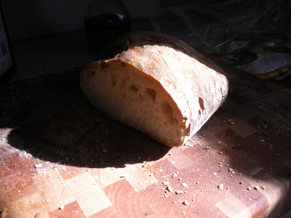 Ciabatta sunbathing